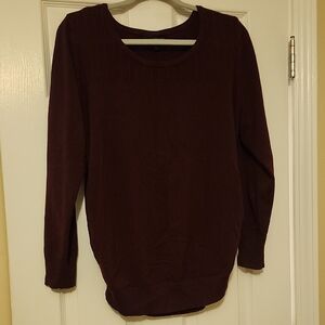 Lane Bryant Scoop Neck Sweater in Burgundy
